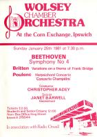 poster for concert on Sunday 25 Jan 1981