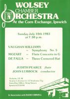 poster for concert on Sunday 10 Jul 1983