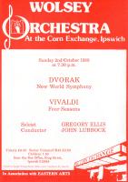 poster for concert on Sunday 2 Oct 1988