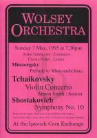 poster for concert on Sunday 7 May 1995