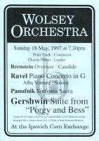 poster for concert on Sunday 18 May 1997