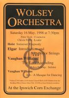 poster for concert on Saturday 16 May 1998