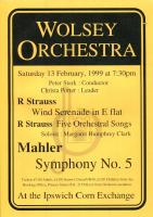 poster for concert on Saturday 13 Feb 1999