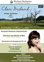 poster for concert on Saturday 13 Feb 2016