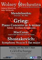 poster for concert on Saturday 16 May 2020