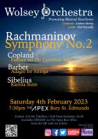 poster for concert on Saturday 4 Feb 2023