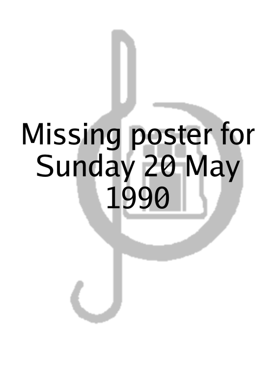 Poster for Sunday 20 May 1990